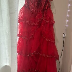 Elegant Red womens Dress